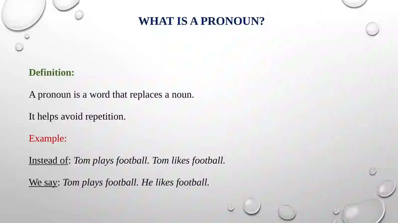 Pronouns Personal, demonstrative ponouns 2