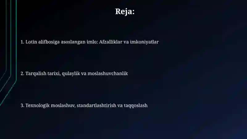 Lotin alifbosiga asoslangan imlo qoidalarining afzalligi 2