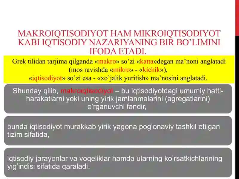 Dinamik makroiqtisodiyot 2