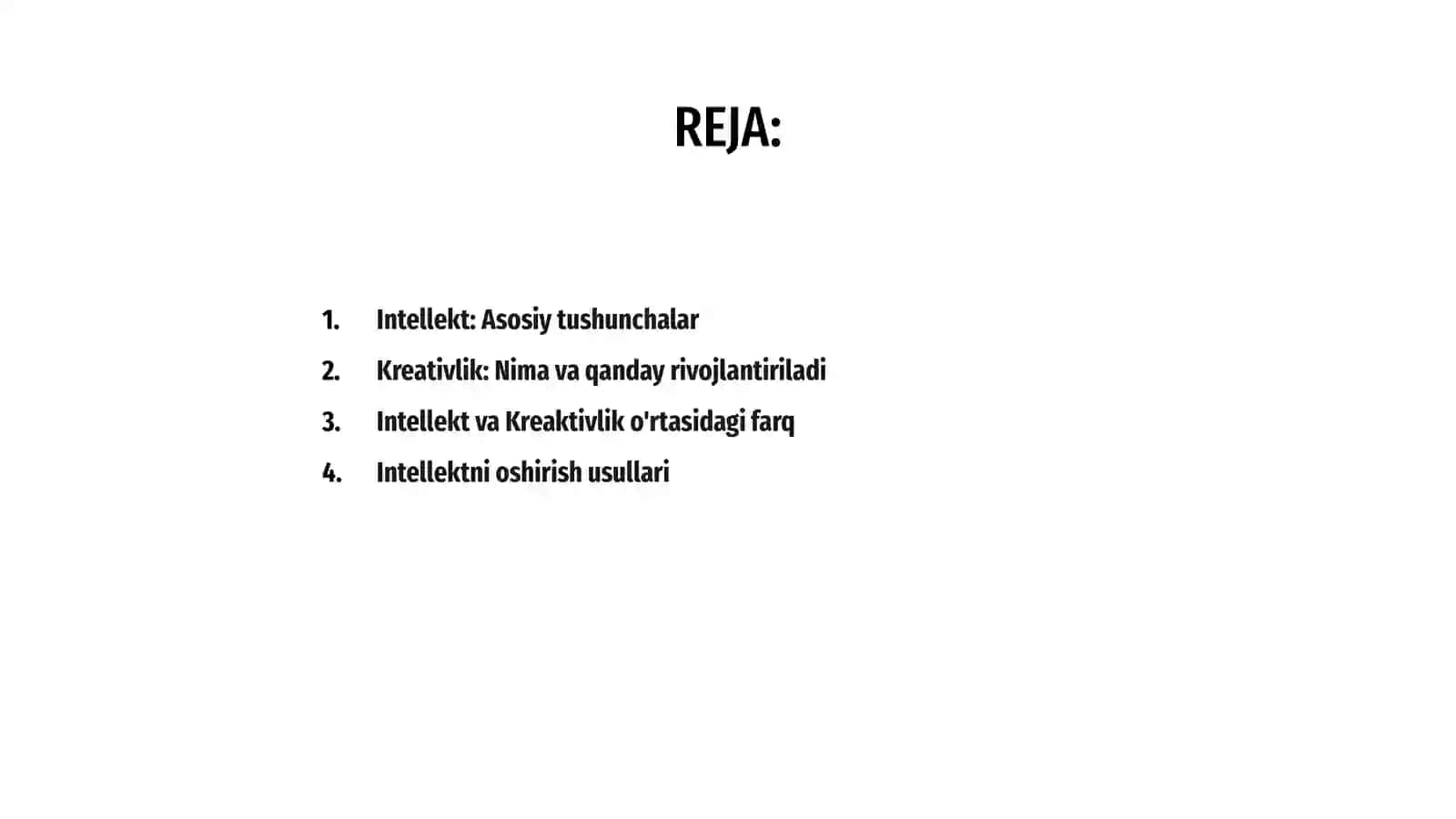 Intellekt va Kreaktivlik 2