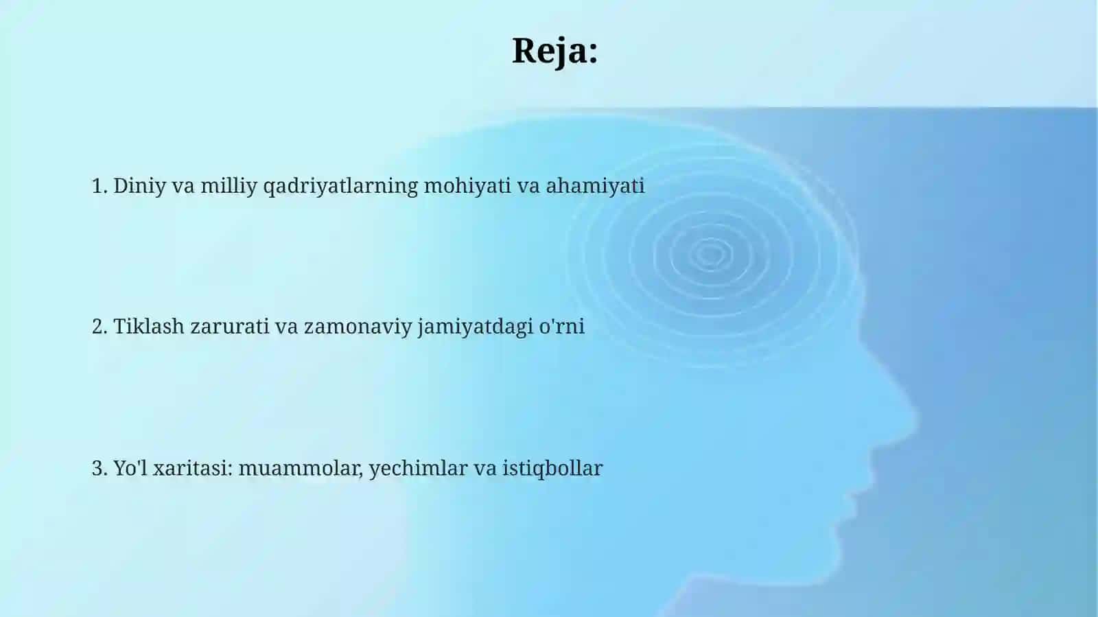 Diniy va milliy qadriyatlarning tiklanishi 2