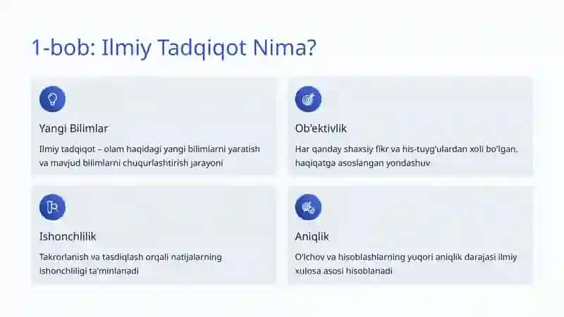 Ilmiy Tadqiqot Tushunchasi: Bilim Izlanishining Asoslari 2