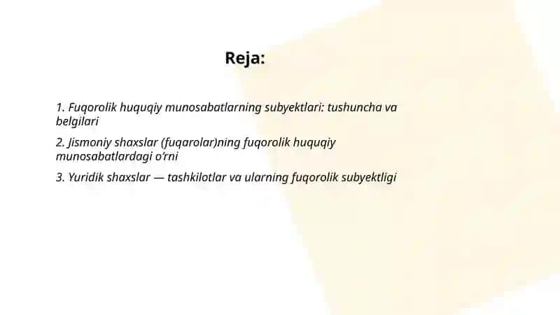 Fuqorolik huquqiy munosabat uning subyektlari 2