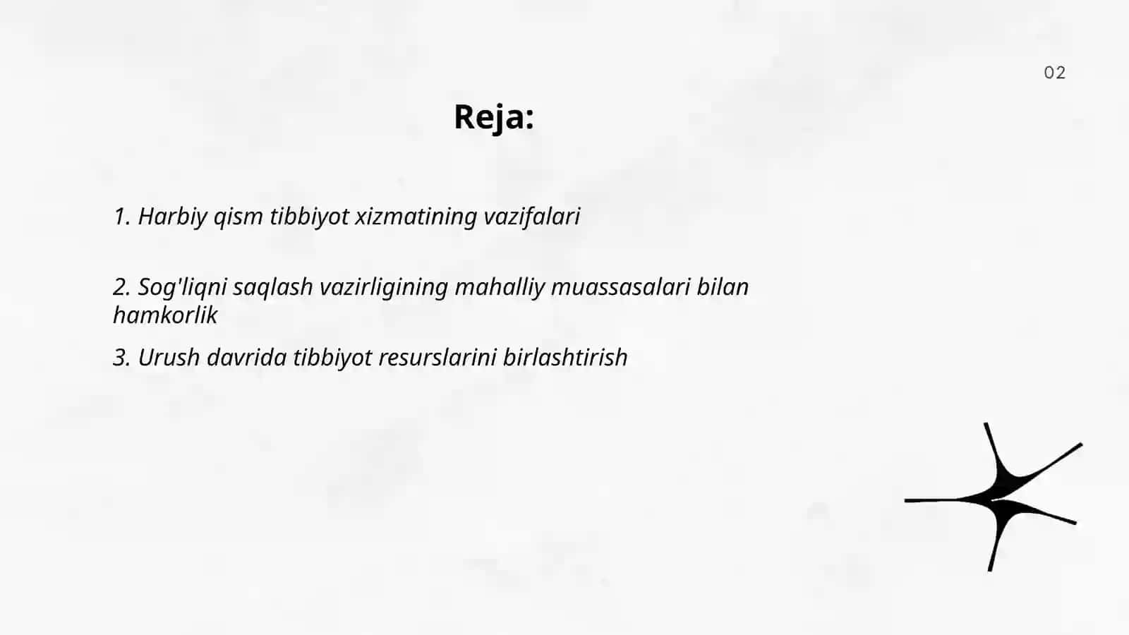 Tinchlik davrida harbiy qism tibbiyot xizmati 2