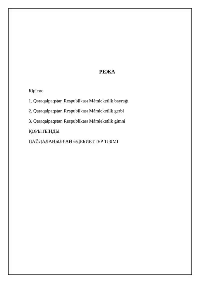 Qaraqalpaqstan Respublikası Mámleketlik begileri 2
