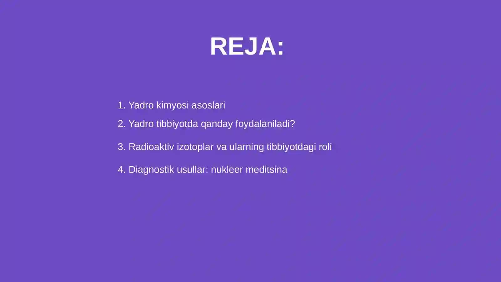 Yadro kimyosining tibbiyotdagi orni 2