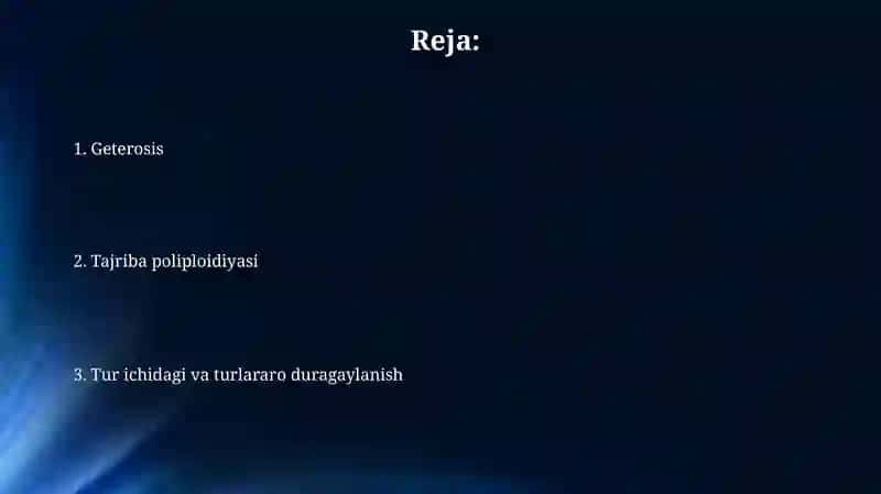 Tur ichidagi va turlararo duragaylanish 2
