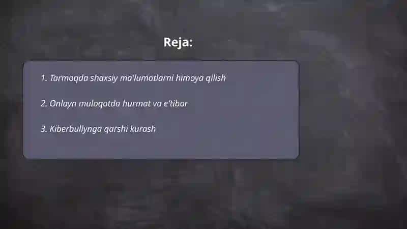 Tarmoq odob-axloqi (infoetika) 2