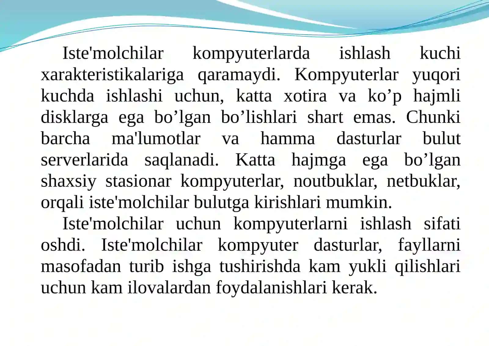 Ma’lumotlar va bulutda ma’lumotlar bazasi 2