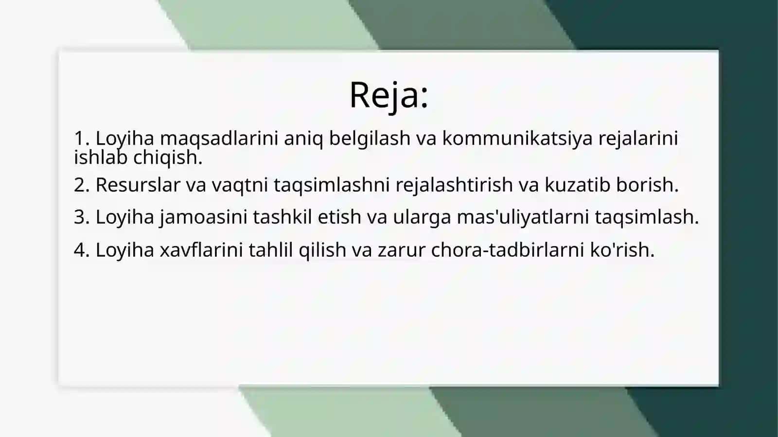 Loyihaboshqaruvinitashkiletish 2