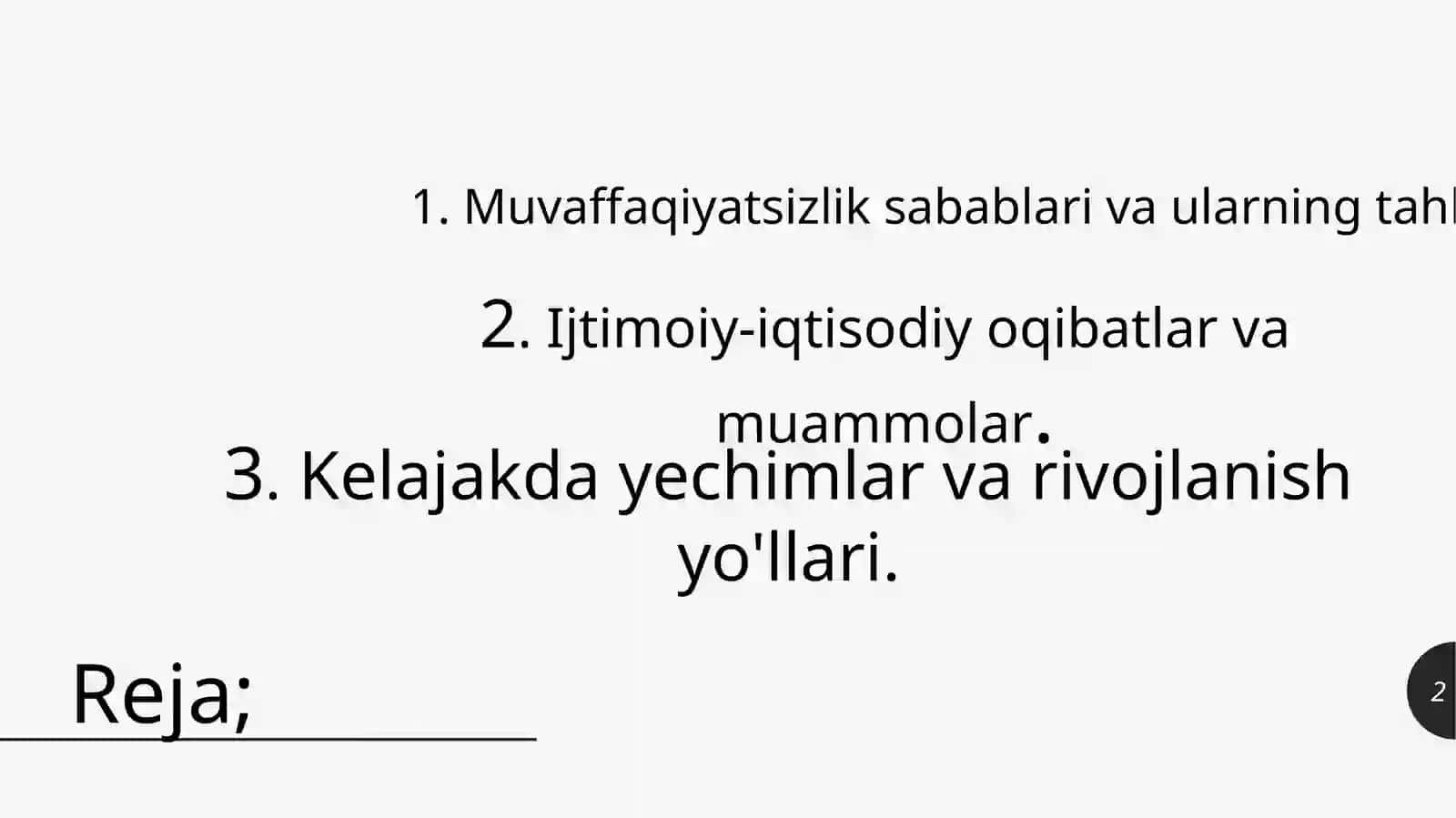 Davlatning muvaffaqiyatsizliklari (O’zbekiston) 2