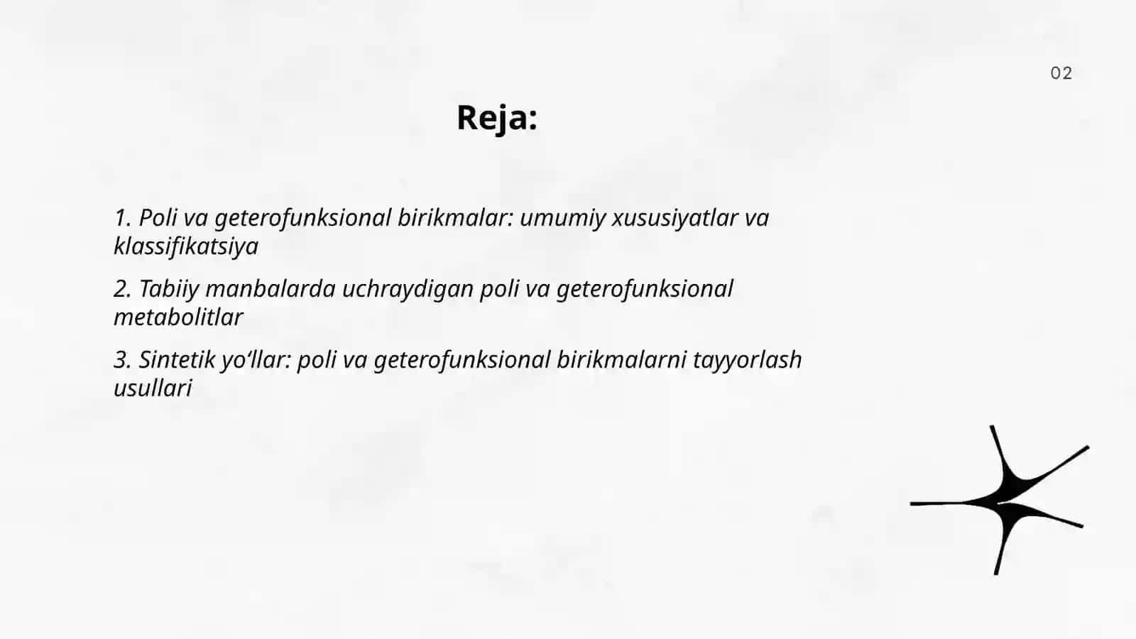 Poli va geterofunksional birikmalar metabolitlar va dorivor vositalar sifatida 2