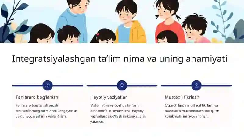 Boshlang‘ich sinf matematika darslarida integratsiyalashgan ta’lim 2