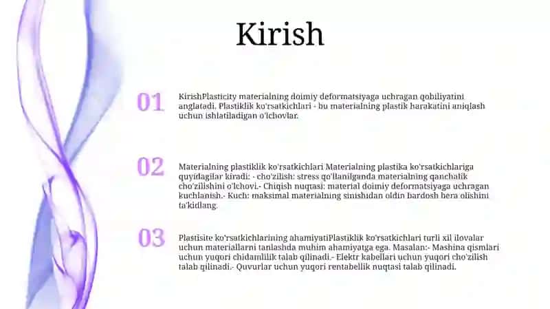 Materialning Plastiklik Ko'Rsatkichlari 2