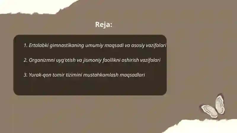 Ertalabki gimnastika va jismoniy tarbiya 2