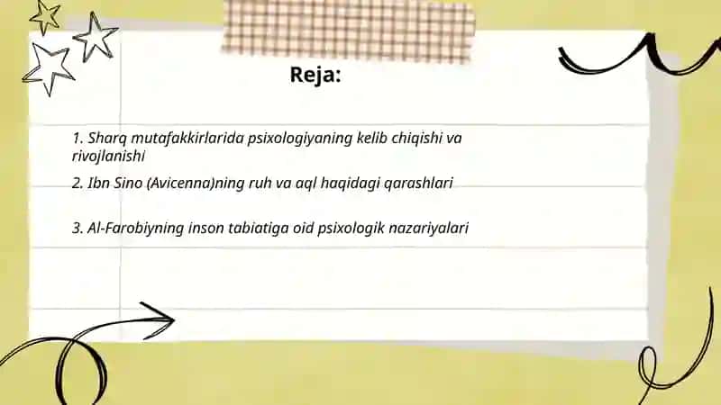 Sharq mutafakkirlarining psixologik gʻoylari 2