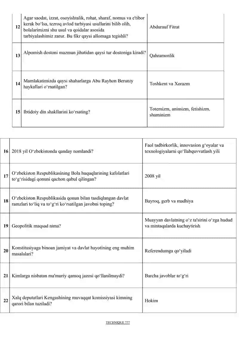 ARGOS TEST JAVOBLAR DAVLAT XIZMATCHISI 2025 2