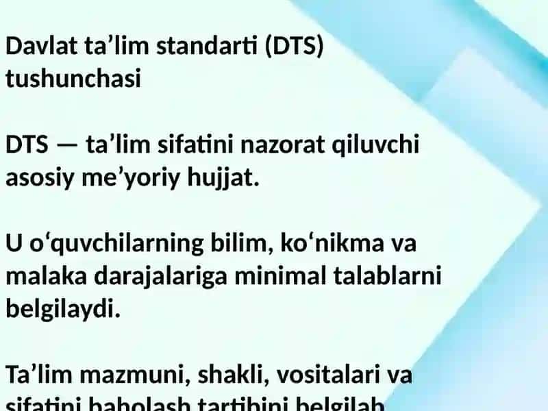 davlat ta'lim standartlari 2