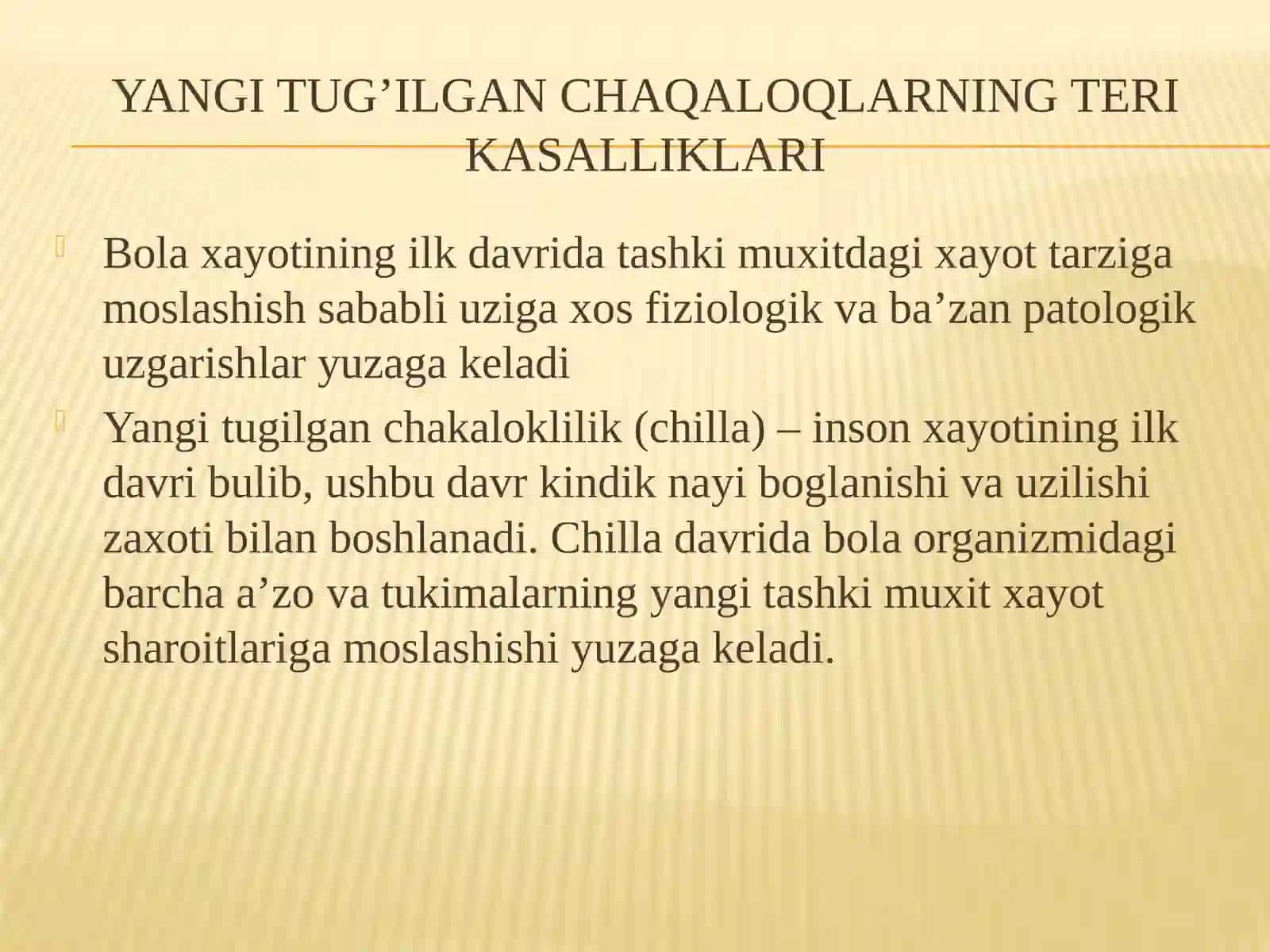 Yangi tug’ilgan chaqaloqlarning teri kasalliklari 2