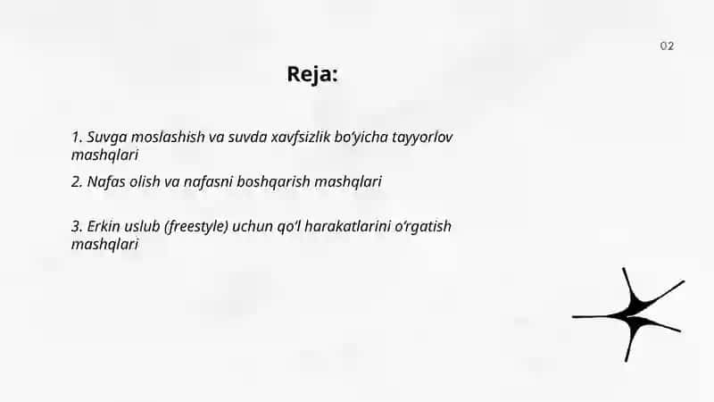 Suzishning usullarini o’rgatish va o’zlashtirish mashqlari 2