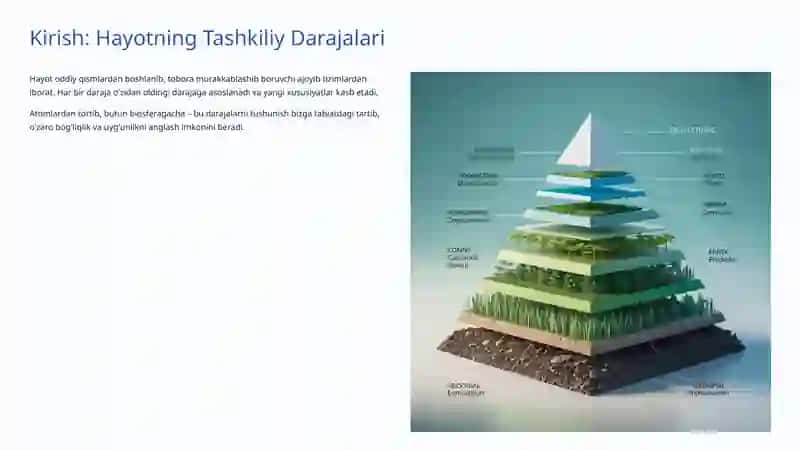 Hayotning Tashkiliy Darajalari 2