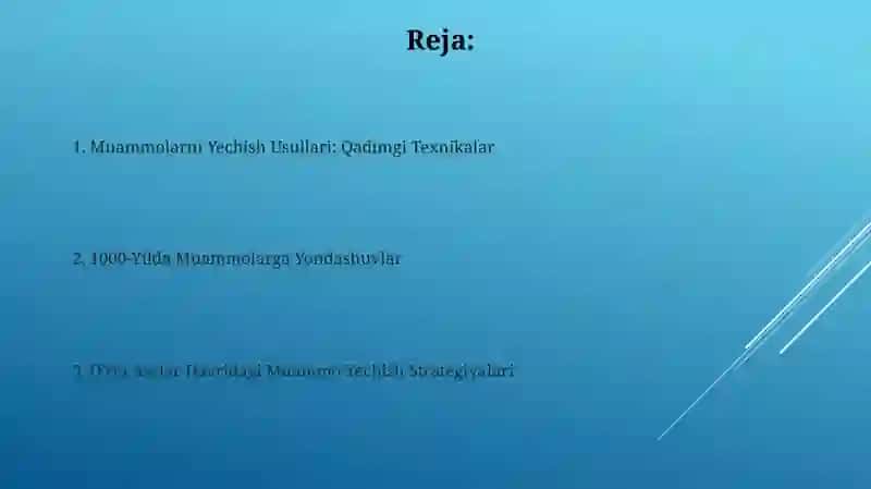 1000 ichida masalalar yechish metodlaridan foydalanish 2