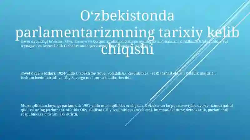 O'Zbekistonda Milliy Parlamentalizm Rivoji 2