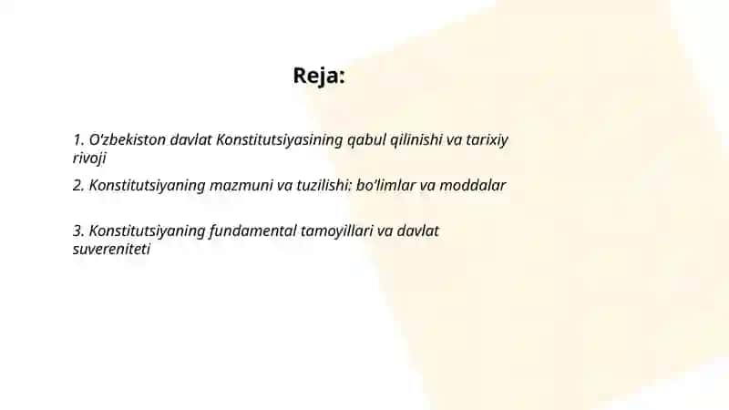 O‘zbekiston davlat Konstitutsiyasi 2