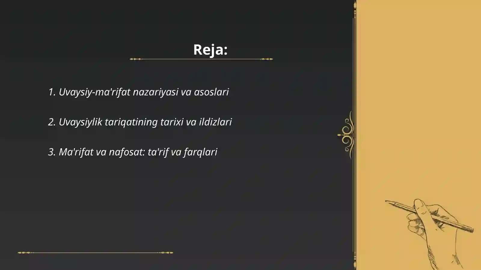 Uvaysiy-ma'rifat va nafosat kuychisi 2