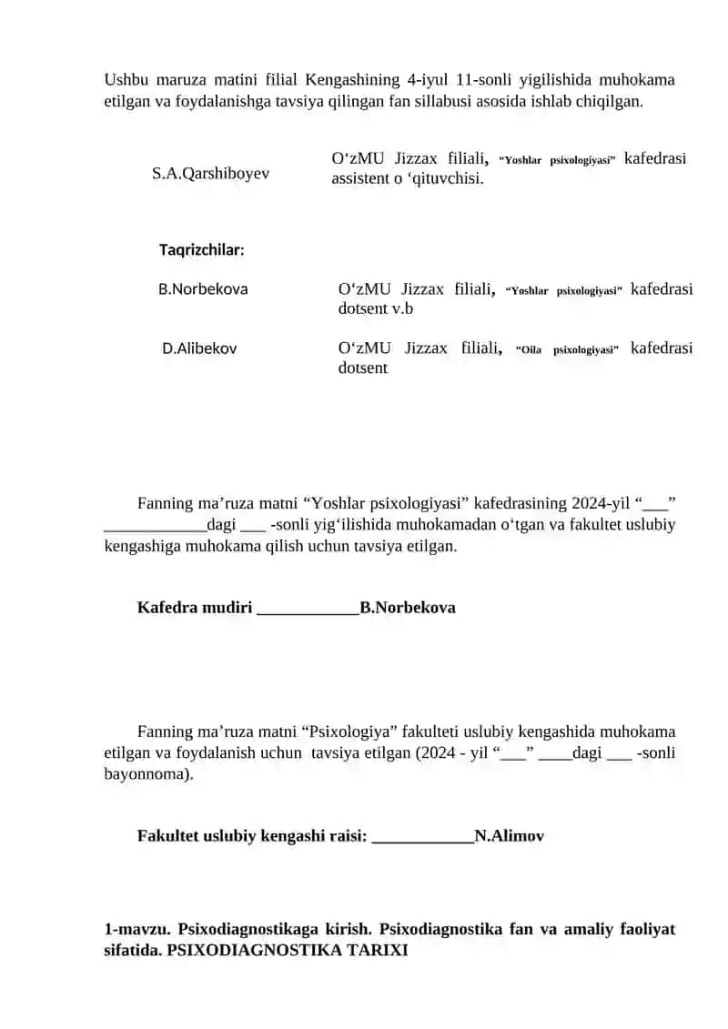 Umumiy Psixodiagnostika 2