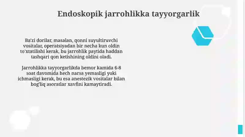 Endoskopik jarrohlikning xavflari va asoratlari 2