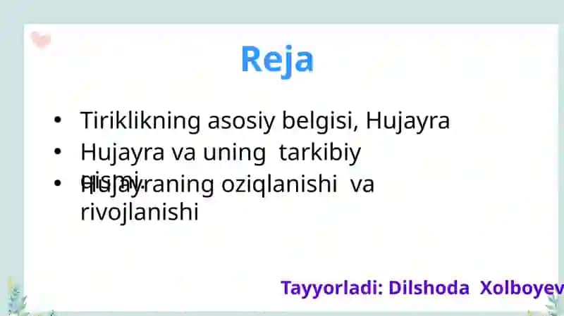 Tiriklik belgilari 2