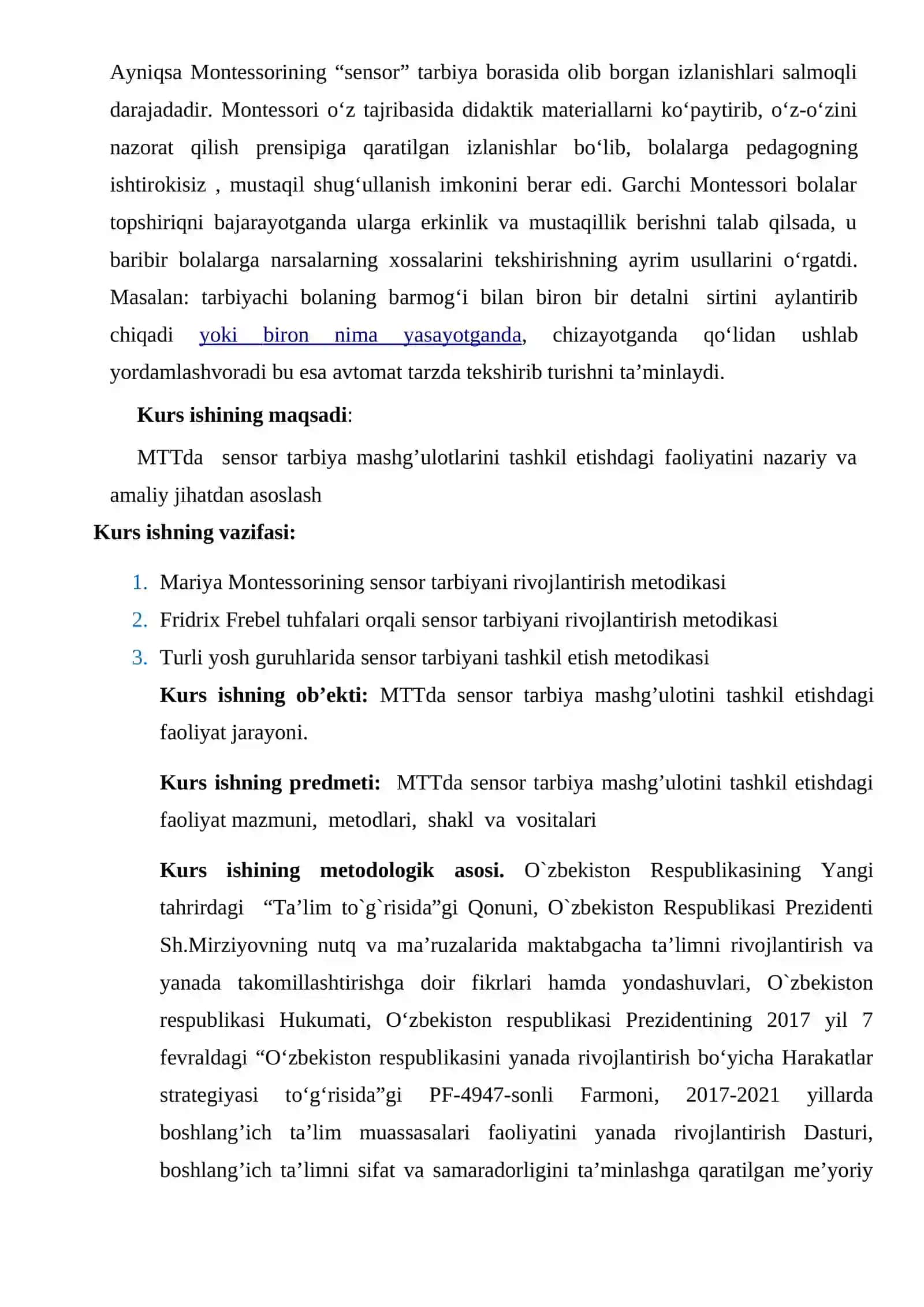 MAKTABGACHA TA’LIM TASHKILOTLARIDA SENSOR TARBIYANI TASHKIL ETISH 2