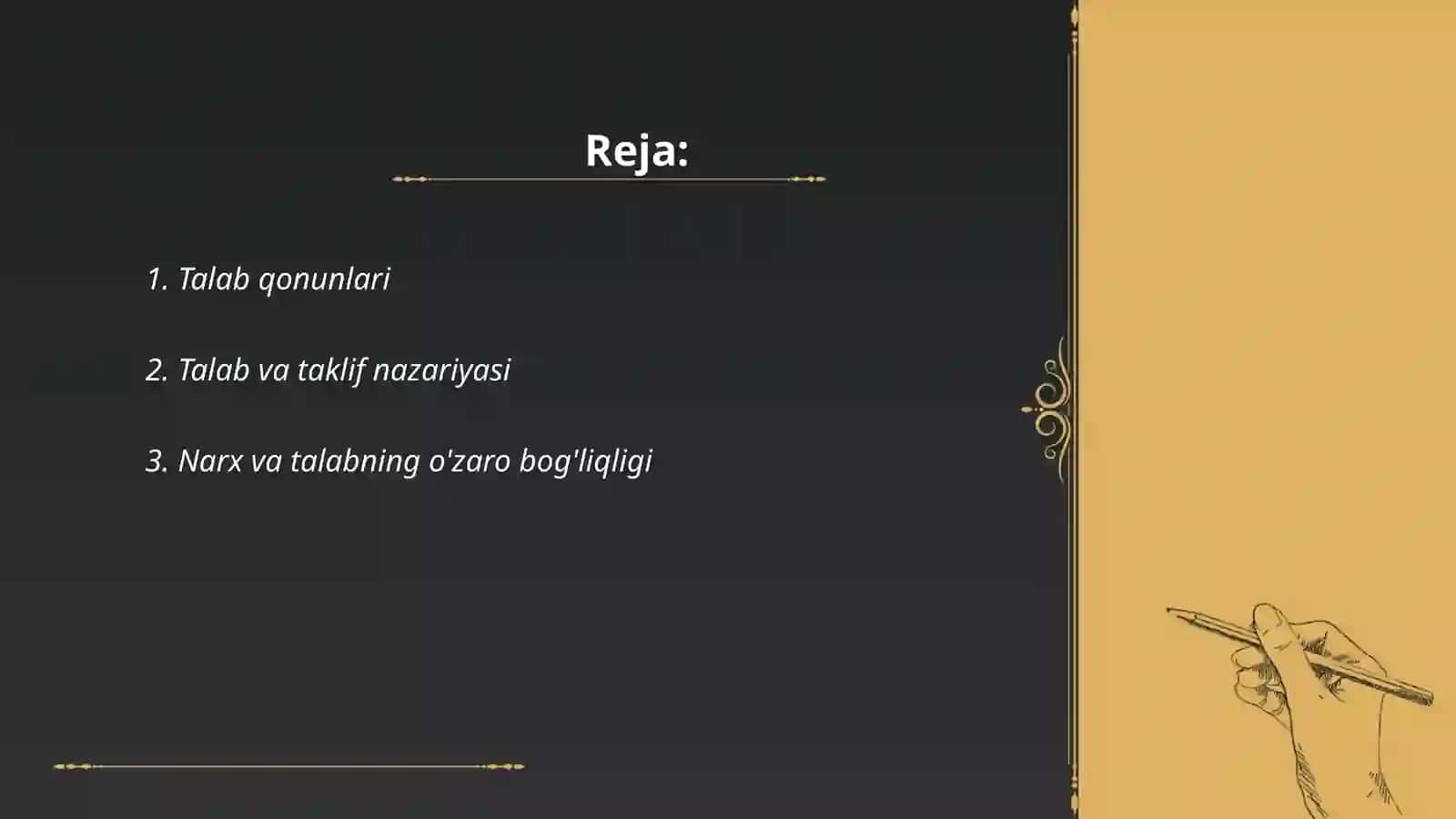 Talab qonunlari 2