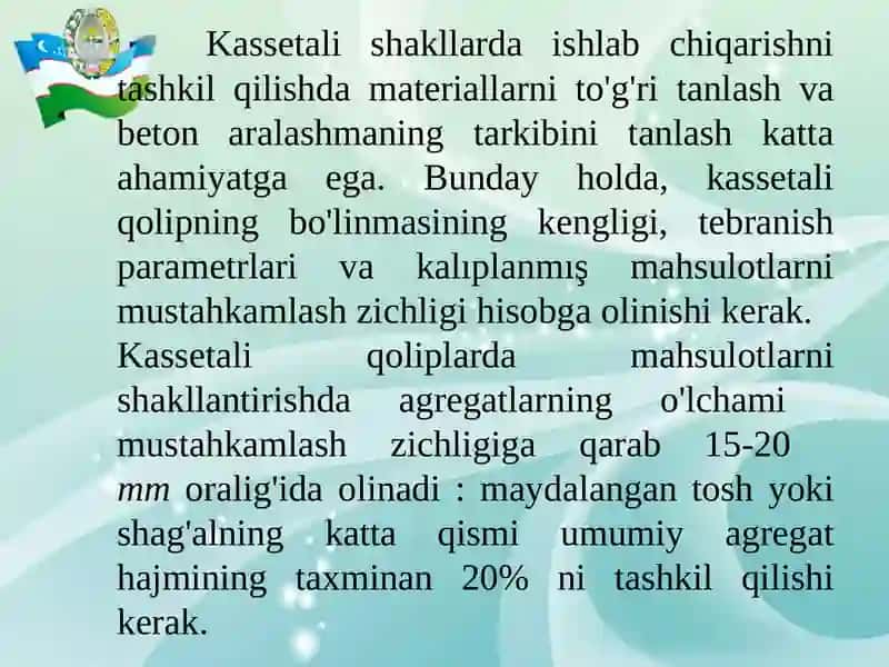 Betonqorishmasini isitish yordamida issiq qoliplash usuli 2