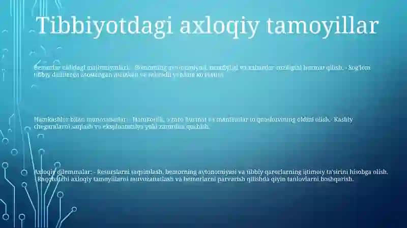 Tibbiy Etika Va Diognostika Asoslari 2