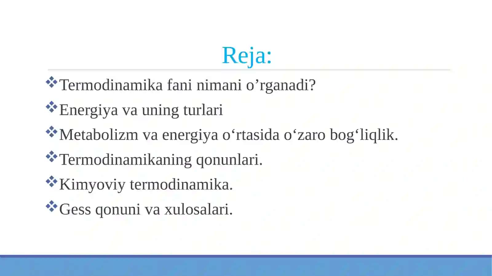 Termodinamika va kimyoviy termodinamika. Dispers sistemalar 2