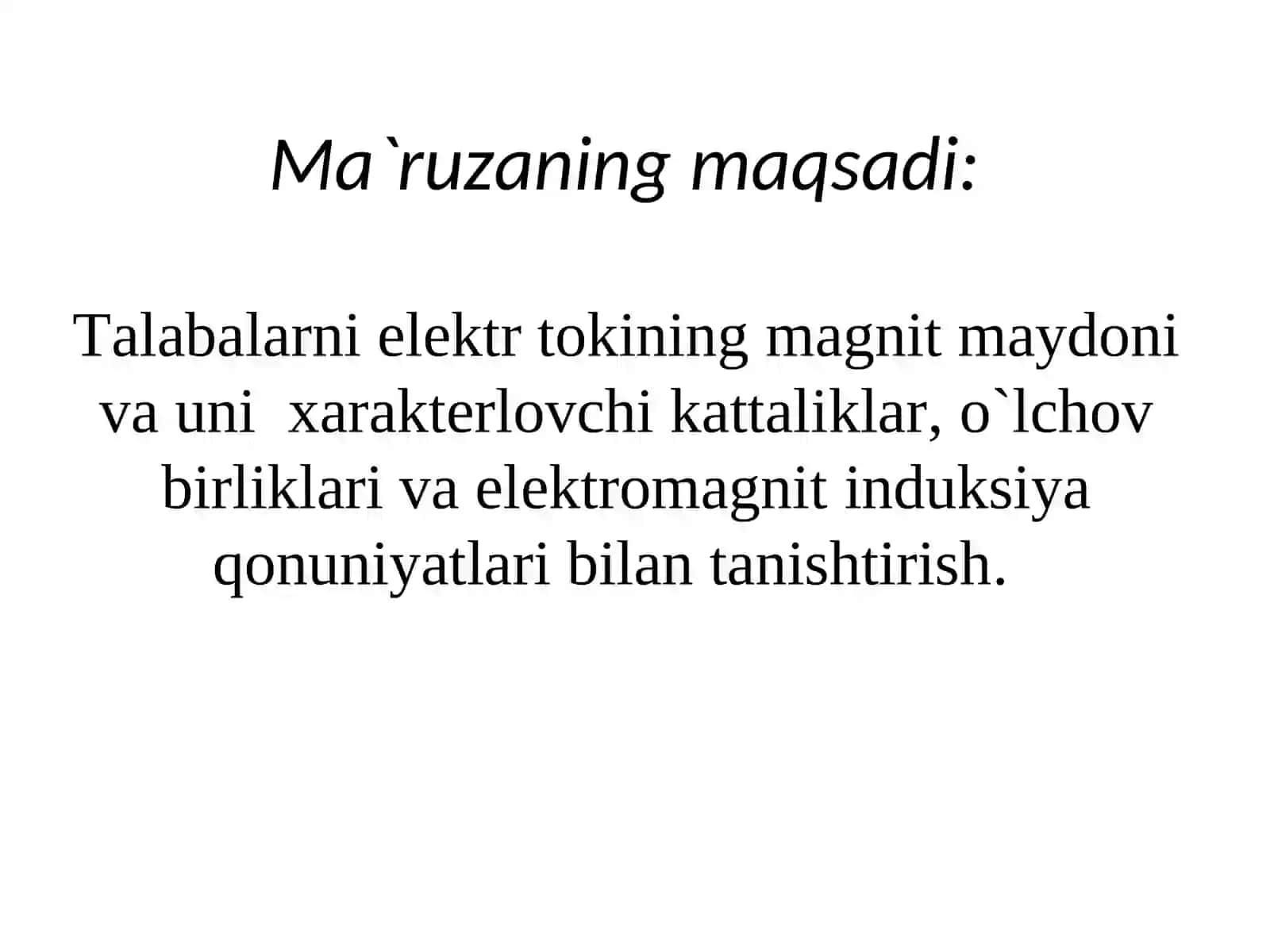 Magnitizm. Elektromagnit induksiya 2