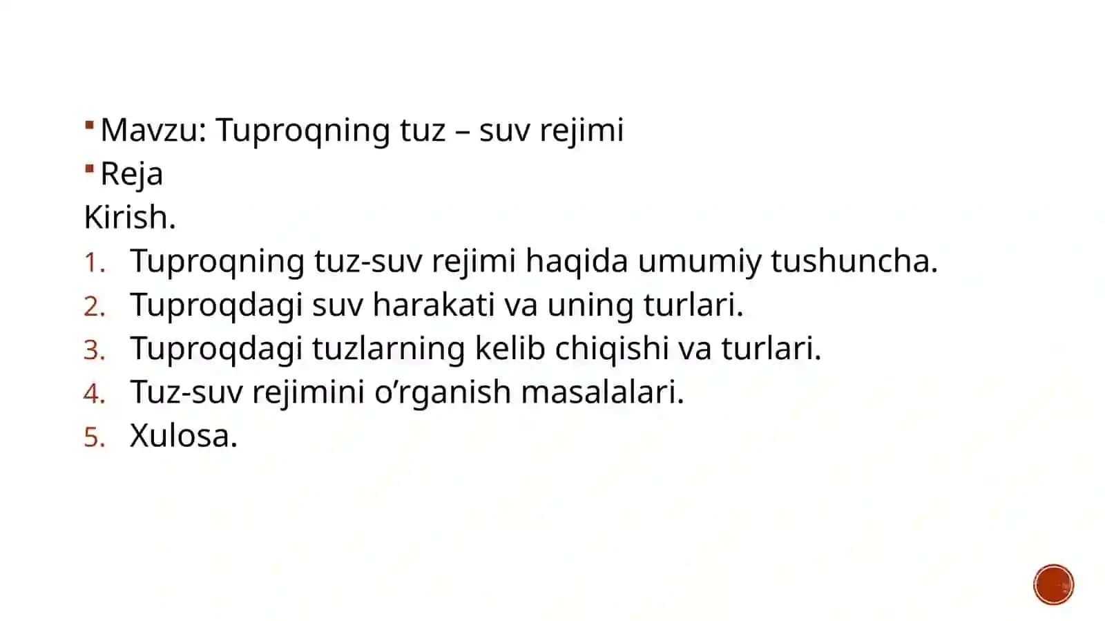 Tuproqning tuz-suv rejimi 2