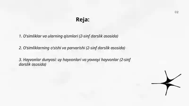 2-sinf Tabiiy fanlar darsligi asosida taqdimot 2