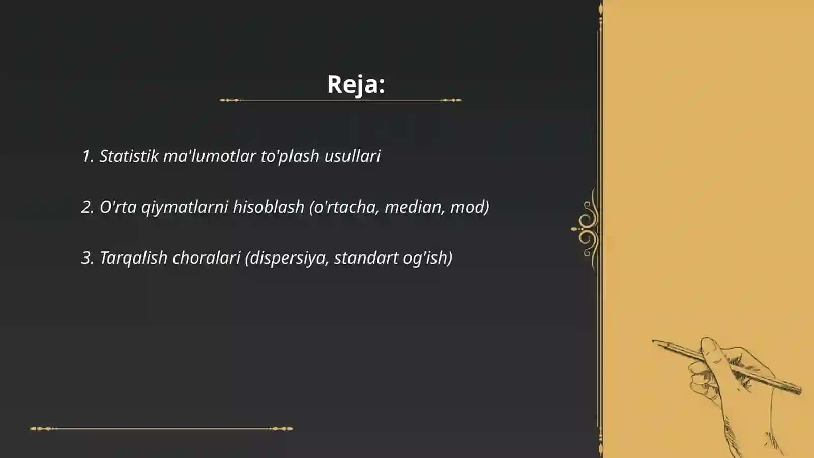 Statistikaga Kirish 2