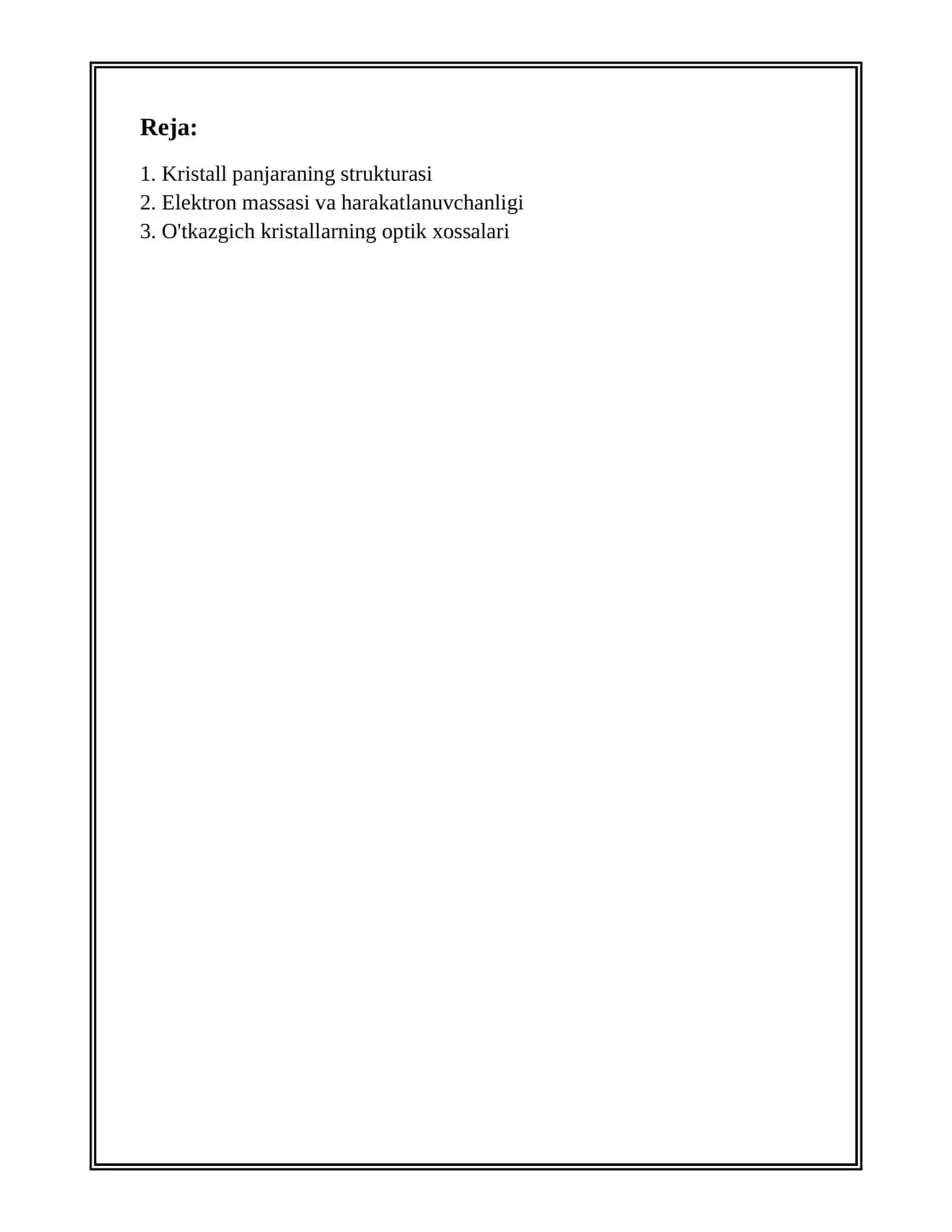OʻTKAZGICH KRISTALLARDA ELEKTROMAGNIT TOʻLQINLARNING TARQALISHI 2