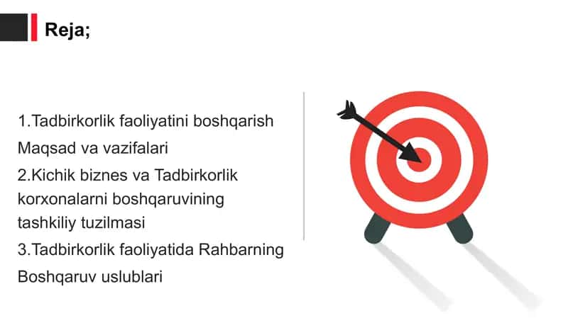 Tadbirkorlik faoliyatini boshqarish 2