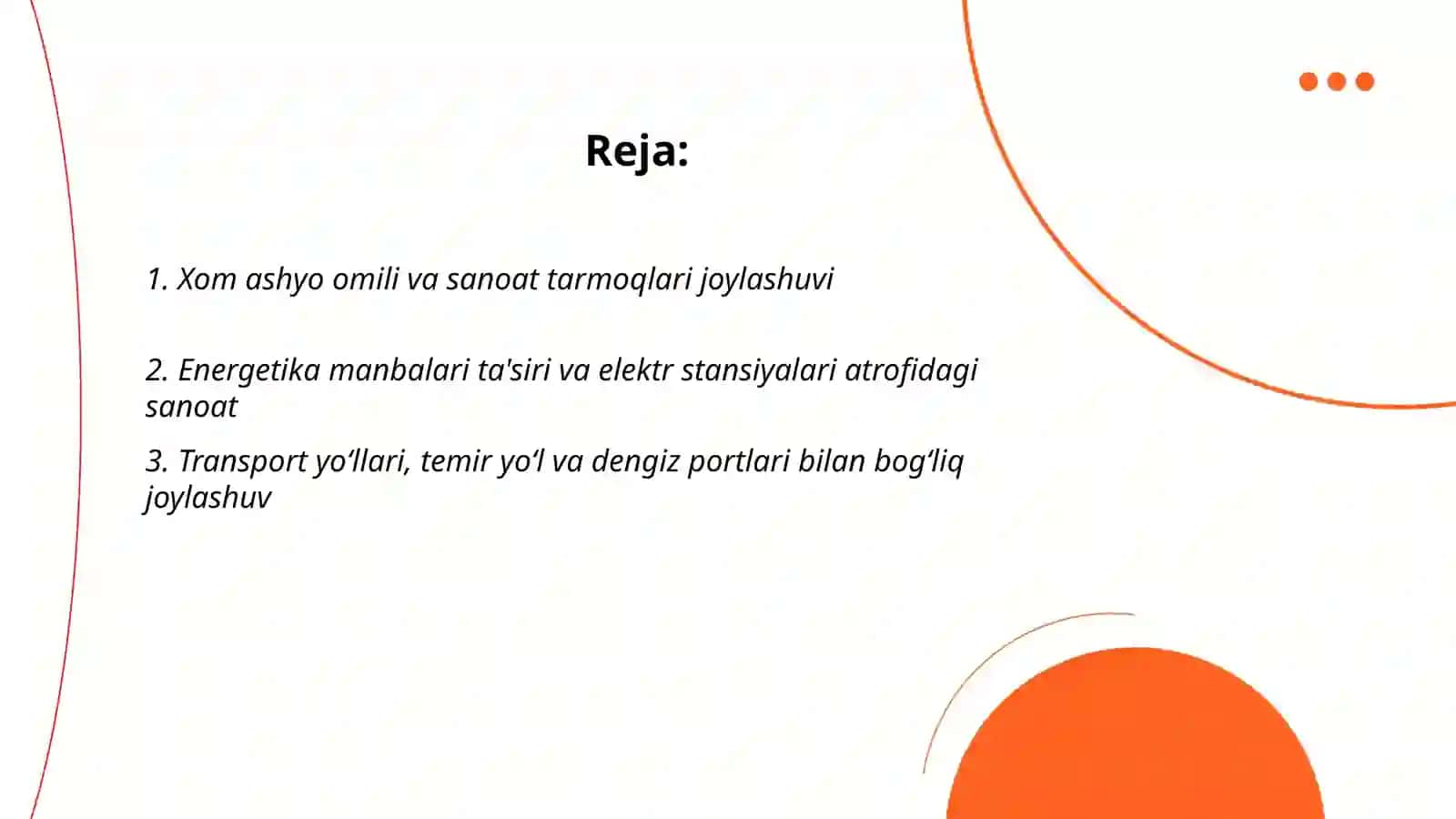 Sanoat Tarmoqlari Joylashuvi 2