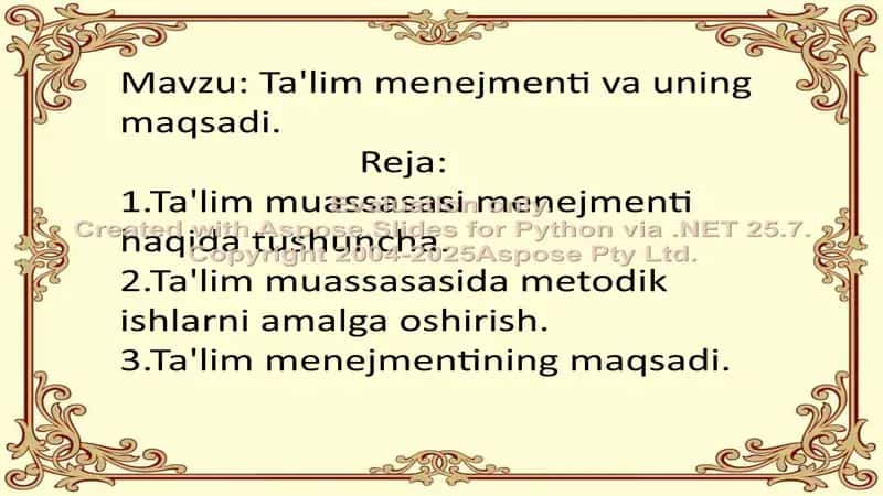 Ta'lim menejmenti va uning maqsadi 2