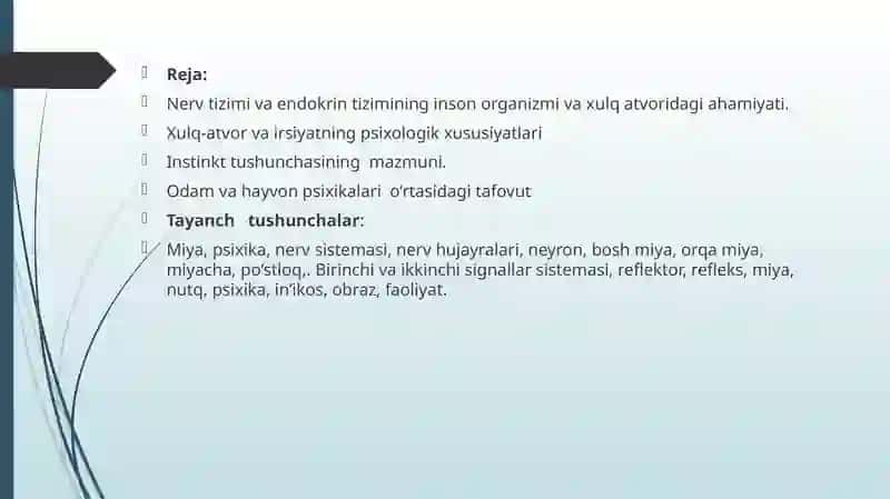 Xulq-atvorning psixofoziologik asosi 2