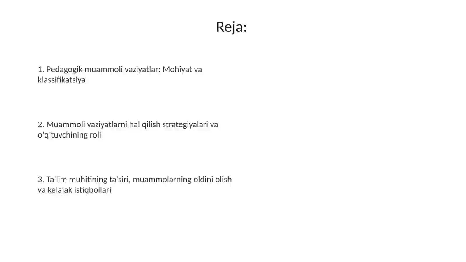 Pedagogik faoliyatda muammoli vaziyatlar 2