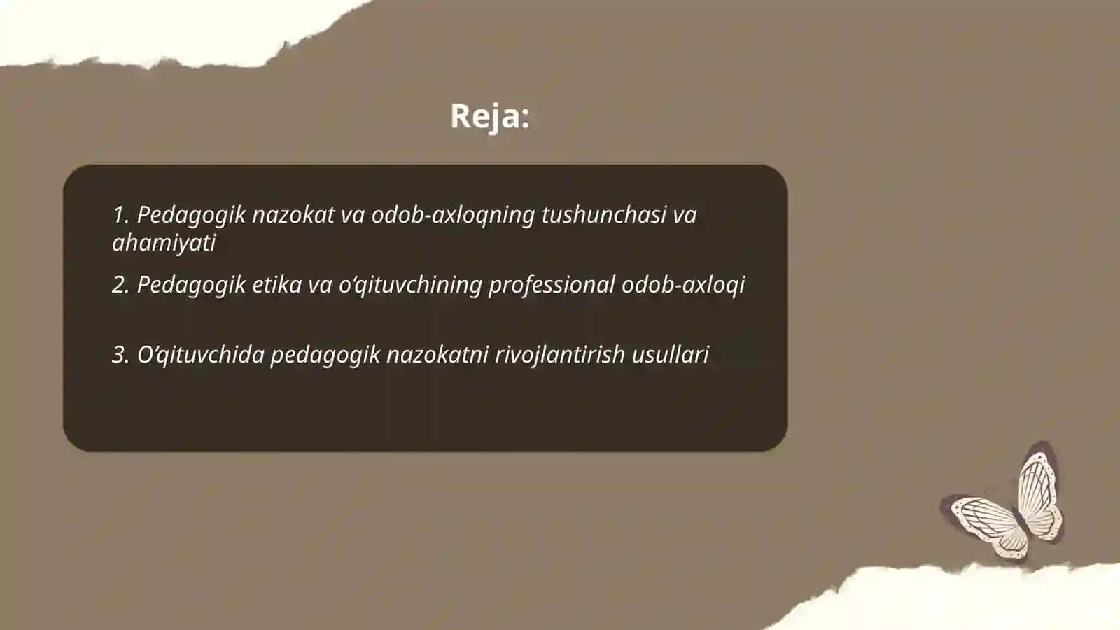 Pedagogik nazokat va odob-axloq 2