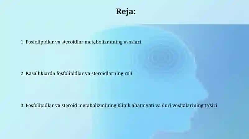 Fosfolipid va steroid metabolizmi 2