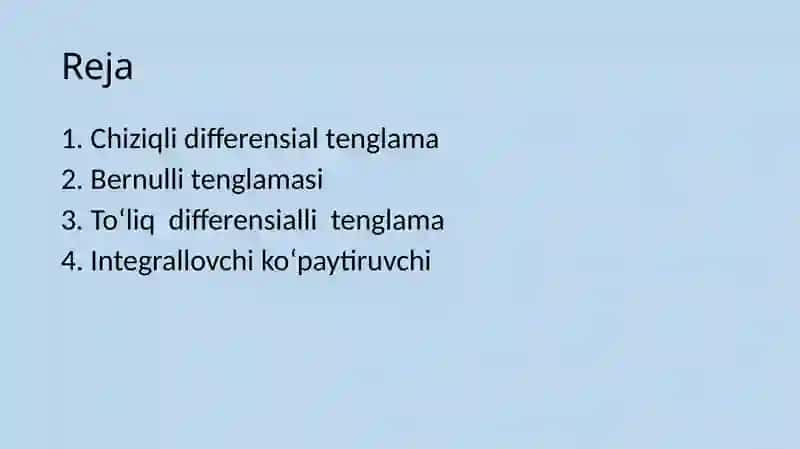 Toladiifferensiallitenglama 2